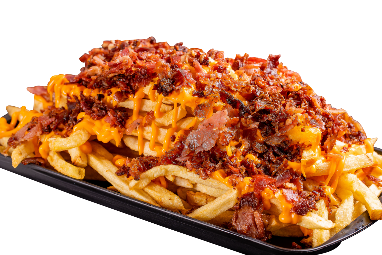 Fritas cheddar e bacon Grande Falkao Lanches